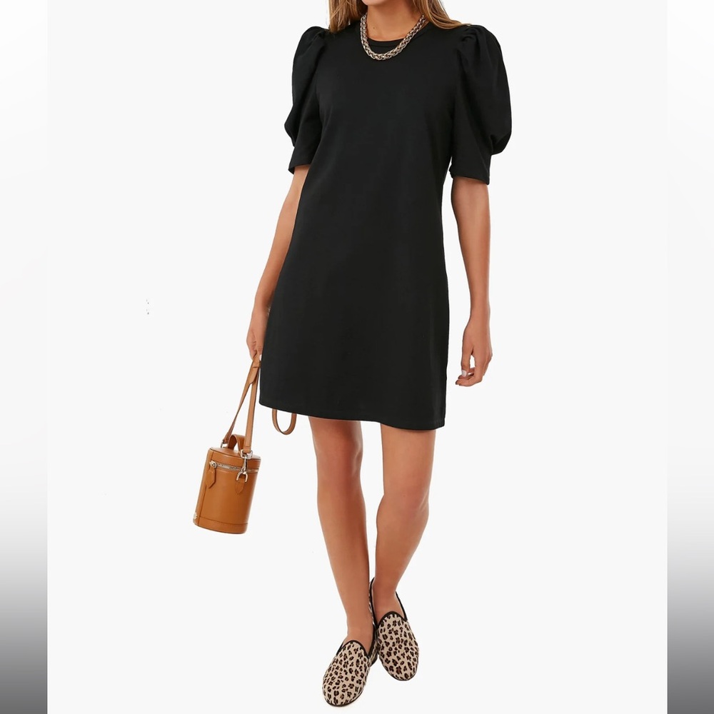 Pomander Place Black Stella Dress Puff Sleeve Mini